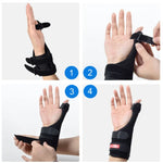 WOOTSHU WT-Y881 ที่รัดข้อมือสำหรับโรคเยื่อหุ้มเอ็นข้อมือ ป้องกันนิ้วหัวแม่มือเคล็ดและกระดูกหัก, ข้อมือ