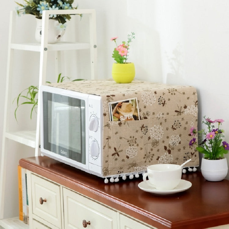 Cotton Linen Universal Microwave Oven Dustproof Storage Cover, 30x90cm