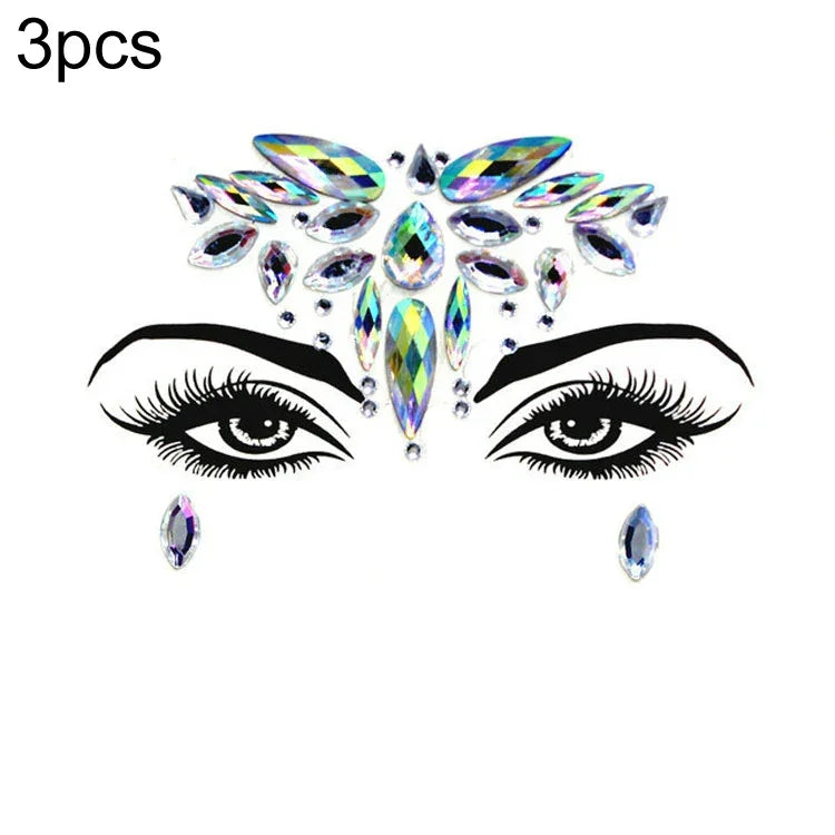 3 PCS  Forehead Green Masquerade Makeup Acrylic Face Sticker, YT-01, YT-01-1, YT-01-2, YT-01-3, YT-01-4, YT-01-5, YT-01-6, YT-02, YT-03, YT-04, YT-05, YT-07, YT-08, YT-10, YT-11, YT-12, YT-13, YT-14, YT-15, YT-16, YT-17, YT-18, YT-19, YT-20, YT-21, YT-...