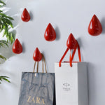 Creative Water Droplets Wall Hooks Home Decoration Resin Mural 3D Coat Hook Single Hooks Wall Hanger, Big Size, Small Size