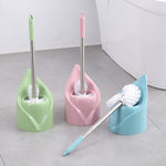 Stainless Steel Long Handle Toilet Brush Toilet Cleaning Brush, Triangle Shape Base