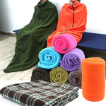 Outdoor Fleece Sleeping Bag Camping Trip Air Conditioner Dirty Sleeping Bag Separated By Knee Blanket During Lunch Break, Extra Thick Section (Plaid Cloth), Thickened (Blue), Thickened (Army Green), Thickened (Grass Green), Thickened (Gray)            ...