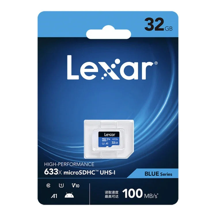 Lexar 633x การ์ดหน่วยความจำ TF โทรศัพท์มือถือความเร็วสูง 32GB สำหรับกล้องบันทึกภาพ, 32GB