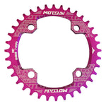 จานโซ่ MTB MOTSUV แบบวงกลม แคบ กว้าง 104BCD ชิ้นส่วนจักรยาน ฟัน 32T, 34T, 36T, 38T แบบจานวงรี 32T, 34T, 36T, 38T