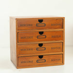 Retro Wooden Drawer Storage Cabinet Desk, One Pumping, Four Pumping