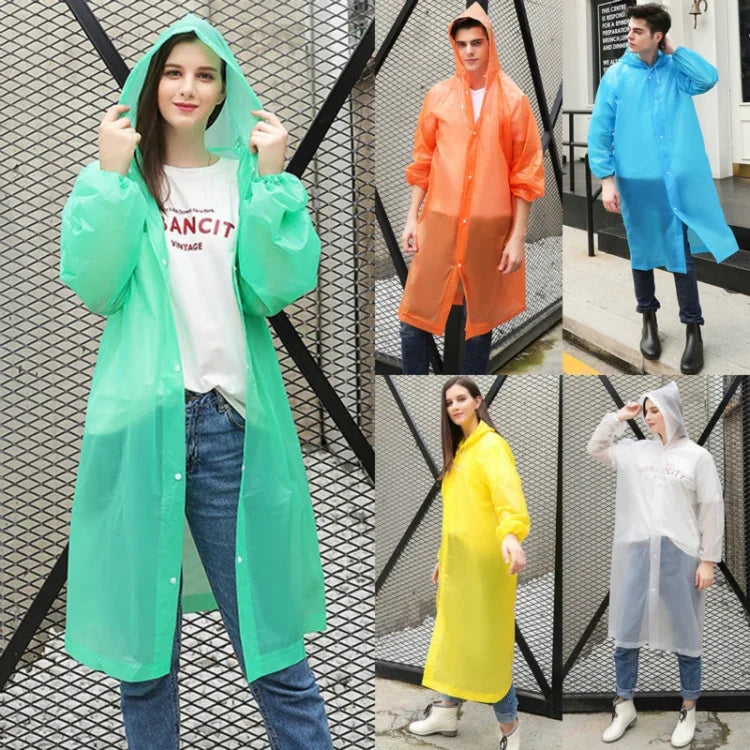 เสื้อกันฝน PEVA แบบใช้ครั้งเดียวทิ้ง ใส่กลางแจ้ง สำหรับเดินป่า เสื้อกันฝนสยาม