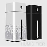 เครื่องเพิ่มความชื้นอัลตราโซนิก USB พร้อมเครื่องกระจายกลิ่นน้ำมันหอมระเหย LED ไฟกลางคืน พ่นละอองน้ำ 1000 มล.