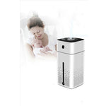 เครื่องเพิ่มความชื้นอัลตราโซนิก USB พร้อมเครื่องกระจายกลิ่นน้ำมันหอมระเหย LED ไฟกลางคืน พ่นละอองน้ำ 1000 มล.