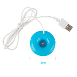 เครื่องเพิ่มความชื้นอากาศ USB รูปโดนัท พร้อมเครื่องกระจายกลิ่น, สีโดนัทน้ำเงิน, สีโดนัทชมพู, สีโดนัทขาว