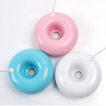 เครื่องเพิ่มความชื้นอากาศ USB รูปโดนัท พร้อมเครื่องกระจายกลิ่น, สีโดนัทน้ำเงิน, สีโดนัทชมพู, สีโดนัทขาว