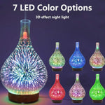 STB-XB10 เครื่องเพิ่มความชื้นอากาศ LED 3D ดอกไม้ไฟ 7 สี พร้อมเครื่องกระจายกลิ่นน้ำมันหอมระเหย, ปลั๊ก US, ปลั๊ก EU, ปลั๊ก UK, ปลั๊ก AU