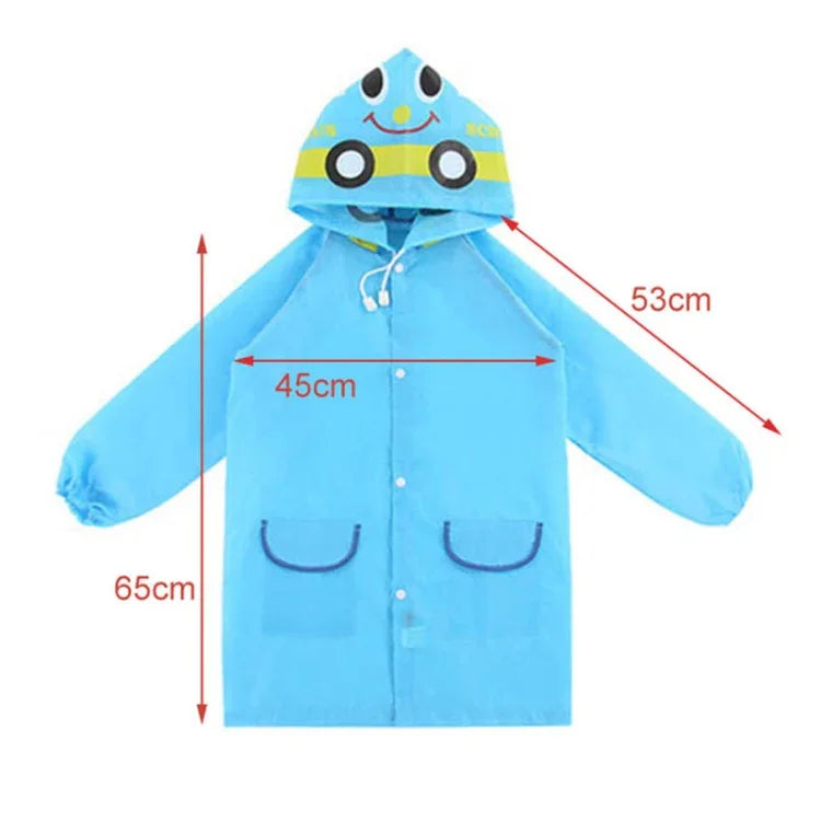 เสื้อกันฝนเด็กน่ารักกันน้ำ สไตล์สัตว์ ขนาด 65*55*50