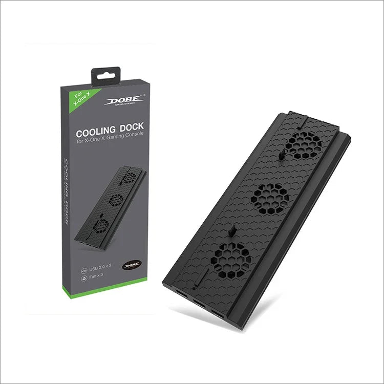 DOBE TYX-1768 ฐานตั้งแนวตั้งระบายความร้อนพร้อมพัดลมสำหรับเครื่องเล่นเกม Xbox One X, TYX-1768