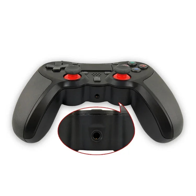 จอยเกมไร้สายเคลือบยาง บลูทูธ สำหรับเครื่อง PS4