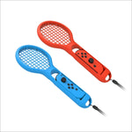 ด้ามจับเทนนิส BODE ซ้ายและขวาขนาดเล็ก จับเกม NS สำหรับ Switch, ไม้เทนนิส (สีแดงและน้ำเงิน)