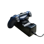 แท่นชาร์จคู่ USB พร้อมไฟแสดงสถานะสำหรับจอยไร้สาย PS4, SND-401