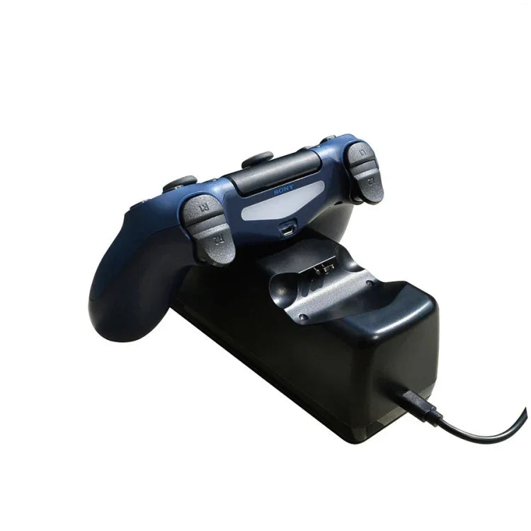 แท่นชาร์จคู่ USB พร้อมไฟแสดงสถานะสำหรับจอยไร้สาย PS4, SND-401