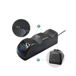 แท่นชาร์จคู่ USB พร้อมไฟแสดงสถานะสำหรับจอยไร้สาย PS4, SND-401