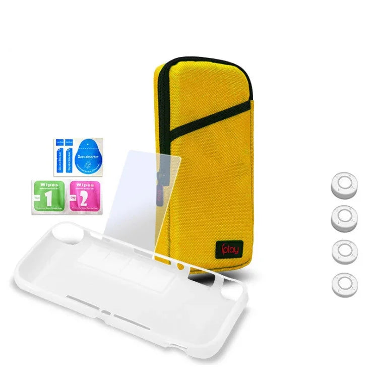 ถุงเก็บของสำหรับเครื่อง iplay พร้อมฟิล์มกันรอย + ฝาครอบจอย + เคสป้องกัน 7-in-1 ชุดถุงนุ่ม สำหรับ Switch Lite