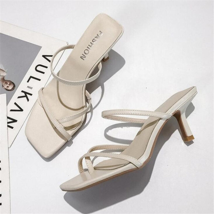 รองเท้าส้นสูงแฟชั่นผู้หญิงหัวแหลม, ขนาด 34, 35, 36, 37, 38, 39