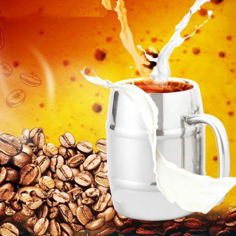 แก้วเบียร์สแตนเลส สำหรับแคมป์ปิ้งกลางแจ้ง แก้วชา กาแฟแบบตะวันตก พร้อมฉนวนและด้ามจับ, แก้วเบียร์กลางแจ้ง