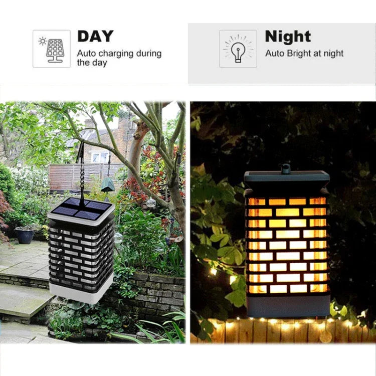 ไฟภูมิทัศน์อินดักชันพลังงานแสงอาทิตย์ LED โคมไฟเปลวไฟ กลางแจ้ง กันน้ำ โคมไฟสวน