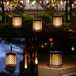 ไฟภูมิทัศน์อินดักชันพลังงานแสงอาทิตย์ LED โคมไฟเปลวไฟ กลางแจ้ง กันน้ำ โคมไฟสวน