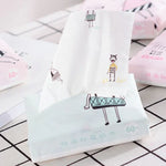 ผ้าเช็ดหน้ากระดาษพิมพ์ลายการ์ตูนในครัวเรือน สีสุ่มจัดส่ง กระดาษการ์ตูน