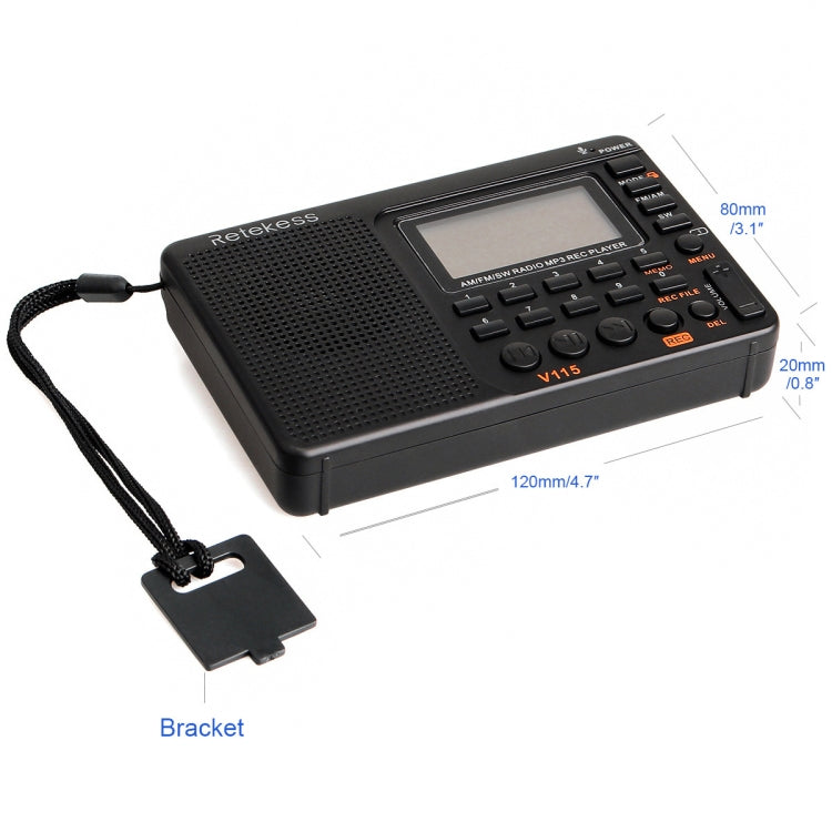 เครื่องเล่น MP3 วิทยุพกพา Retekess V-115 คลื่นเต็ม FM AM รุ่น V-115