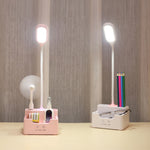 โคมไฟตั้งโต๊ะ LED ปกป้องสายตานักเรียน ชาร์จ USB สัมผัสได้ ใช้งานได้หลายฟังก์ชัน พร้อมพัดลมและไม่มีพัดลม