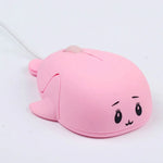 เมาส์มีสายลายการ์ตูนสาวน่ารัก สำหรับสำนักงานและบ้าน แล็ปท็อป