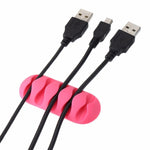10 PCS Pasteable Five-hole TPR Wire Storage Organizer Data Cable Holder