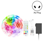 ไฟแถบ LED บลูทูธควบคุมเสียงเพลงอัจฉริยะ ไม่กันน้ำ 5050 RGB ไฟบรรยากาศหลากสี พร้อมรีโมท 24 ปุ่ม, 5M 150 LEDs, 5M 300 LEDs, 10M 300 LEDs, 10M 600 LEDs, 15M 450 LEDs, 15M 270 LEDs, 20M 360 LEDs, 30M 540 LEDs