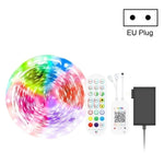 ไฟแถบ LED บลูทูธควบคุมเสียงเพลงอัจฉริยะ ไม่กันน้ำ 5050 RGB ไฟบรรยากาศหลากสี พร้อมรีโมท 24 ปุ่ม, 5M 150 LEDs, 5M 300 LEDs, 10M 300 LEDs, 10M 600 LEDs, 15M 450 LEDs, 15M 270 LEDs, 20M 360 LEDs, 30M 540 LEDs