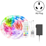 ไฟแถบ LED บลูทูธควบคุมเสียงเพลงอัจฉริยะ ไม่กันน้ำ 5050 RGB ไฟบรรยากาศหลากสี พร้อมรีโมท 24 ปุ่ม, 5M 150 LEDs, 5M 300 LEDs, 10M 300 LEDs, 10M 600 LEDs, 15M 450 LEDs, 15M 270 LEDs, 20M 360 LEDs, 30M 540 LEDs