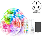 ไฟแถบ LED บลูทูธควบคุมเสียงเพลงอัจฉริยะ ไม่กันน้ำ 5050 RGB ไฟบรรยากาศหลากสี พร้อมรีโมท 24 ปุ่ม, 5M 150 LEDs, 5M 300 LEDs, 10M 300 LEDs, 10M 600 LEDs, 15M 450 LEDs, 15M 270 LEDs, 20M 360 LEDs, 30M 540 LEDs