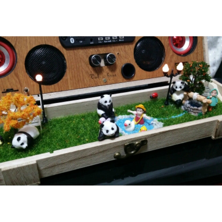 ตุ๊กตาตกแต่งไมโครแลนด์สเคปรูปแพนด้าหลากหลายท่าทาง แพนด้านั่ง, แพนด้าปีน, แพนด้านอนคว่ำ, แพนด้านอนหงาย