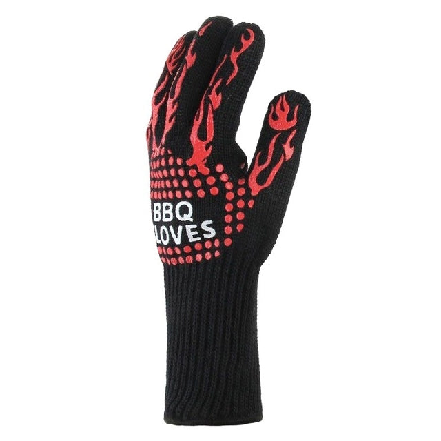 ถุงมือกันความร้อนสำหรับทำอาหาร อบ ย่าง ทนไฟ สีแดง BBQ สีแดง Torch