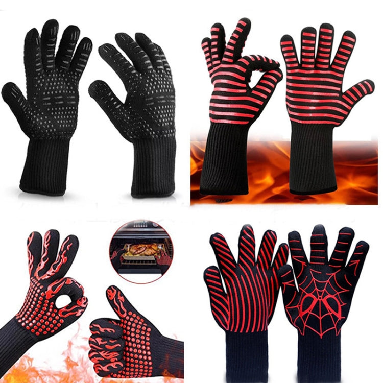 ถุงมือกันความร้อนสำหรับทำอาหาร อบ ย่าง ทนไฟ สีแดง BBQ สีแดง Torch