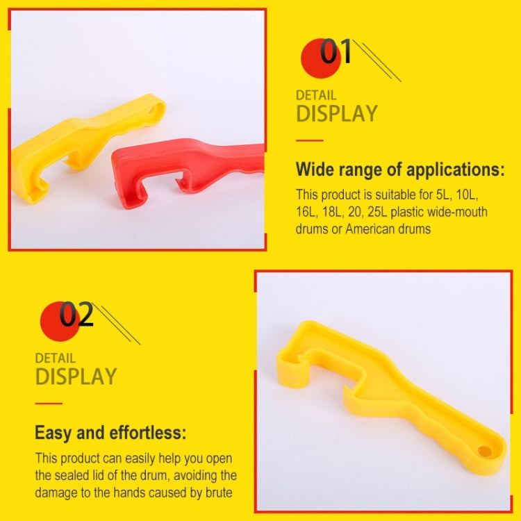 10 PCS Waterproof ABS Bucket Opener Thicken Paint Bucket Open Cover Wrench Tool, Random Color Delivery