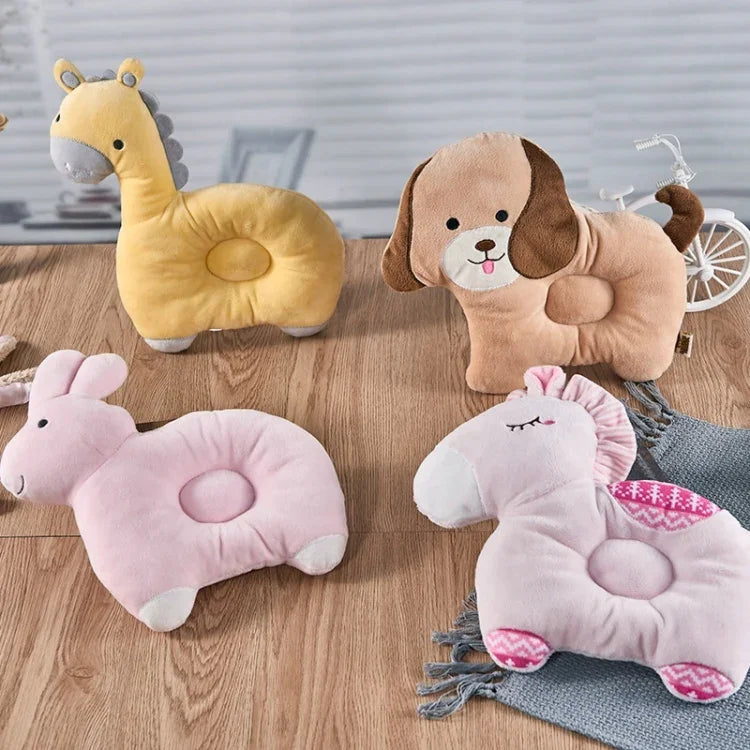 หมอนรองศีรษะผ้าฝ้ายลายการ์ตูนเด็ก ระบายอากาศ ซักได้ ป้องกันการกัด
