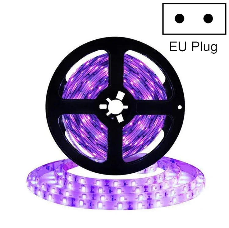 ไฟแถบ LED SMD 2835 UV สีม่วง, ไฟประดับ, กันน้ำ 5m, กันน้ำ 10m, แผงเปล่า 5m, แผงเปล่า 10m