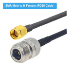 สายอะแดปเตอร์ SMA ตัวผู้เป็น N ตัวเมีย RG58 Coaxial, SMA ตัวผู้เป็น N ตัวเมีย 0.5ม., SMA ตัวผู้เป็น N ตัวเมีย 1ม., SMA ตัวผู้เป็น N ตัวเมีย 1.5ม., SMA ตัวผู้เป็น N ตัวเมีย 3ม., SMA ตัวผู้เป็น N ตัวเมีย 5ม., SMA ตัวผู้เป็น N ตัวเมีย 10ม.