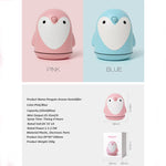 เครื่องเพิ่มความชื้นอโรม่า 220 มล. รูปเพนกวินน่ารัก เครื่องกระจายกลิ่น USB สำหรับบ้าน สำนักงาน รถยนต์ เครื่องทำหมอก เครื่องฟอกอากาศ