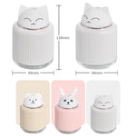 เครื่องเพิ่มความชื้นสำหรับสัตว์เลี้ยงแบบมีไฟ USB โคมไฟข้างเตียงในบ้าน ไฟกลางคืนเงียบ ประหยัดพลังงาน
