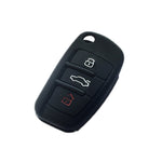 2 PCS Car Key Cover Silicone Flip Key Remote Holder Case Cover for Audi Q3 A3 A1, Black, Green, Pink, Blue, Red