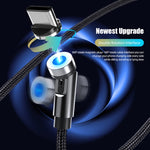 สายชาร์จแม่เหล็กหมุนได้ CC56, ความยาวสาย: 2 ม., หัว Android 2 ม., หัว Micro USB 2 ม., หัว Type-C 2 ม., หัว 8Pin 2 ม., สายพร้อมสามหัว 2 ม., สายพร้อม 8Pin + Type-C/USB-C + Micro USB 2 ม.