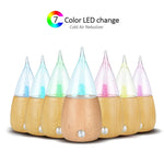 Waterless Diffuser Essential Oil Spray Wood Glass Aromatherapy Air Humidifier, AU Plug, UK Plug, EU Plug