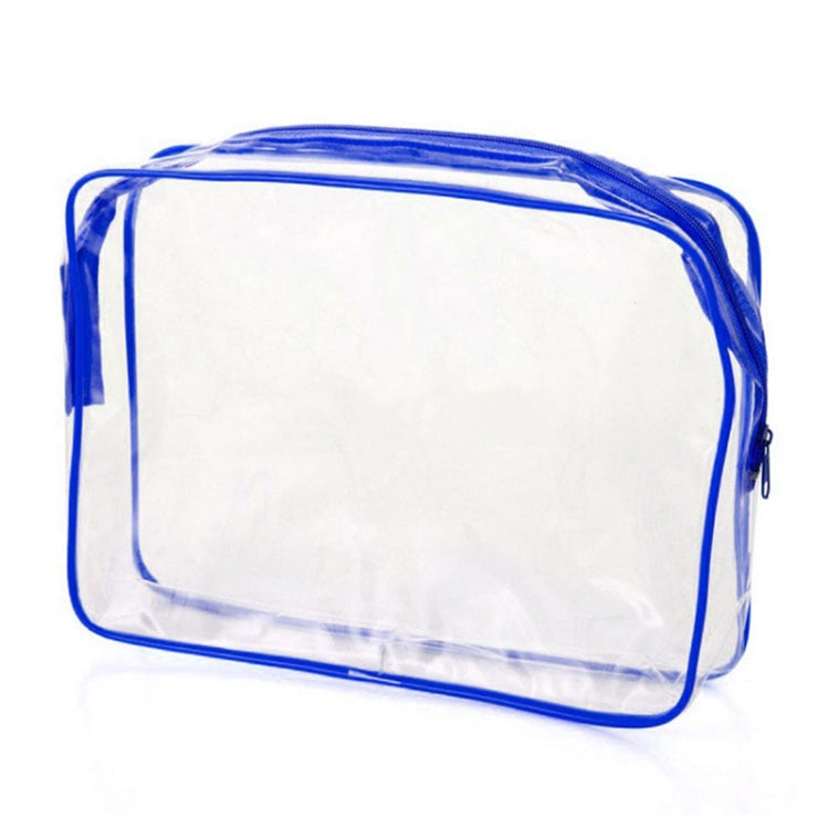 ถุงเก็บเครื่องสำอางแบบใสกันน้ำ PVC แบบซิปสำหรับเดินทาง ขนาด S, M, L ชุด 3 ชิ้น