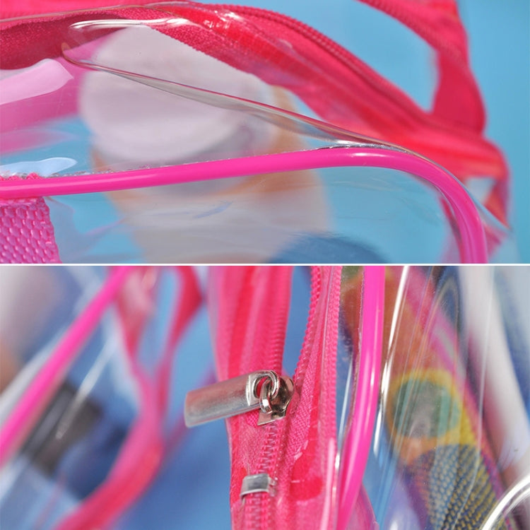 ถุงเก็บเครื่องสำอางแบบใสกันน้ำ PVC แบบซิปสำหรับเดินทาง ขนาด S, M, L ชุด 3 ชิ้น